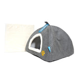 Furkidz Luxury PYRAMID Cat Home Grey 40 x 40cm