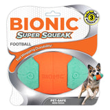 Bionic Super Squeak ETPU Foam Football Orange/Green 14 x 8.5cm
