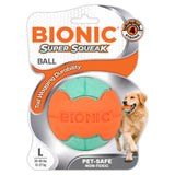Bionic Super Squeak ETPU Foam Ball Orange/Green Large 7.6cm