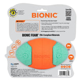 Bionic Super Squeak ETPU Foam Football Orange/Green 14 x 8.5cm