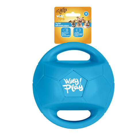WAG PLAY Tugg Ball Medium Blue 14cm