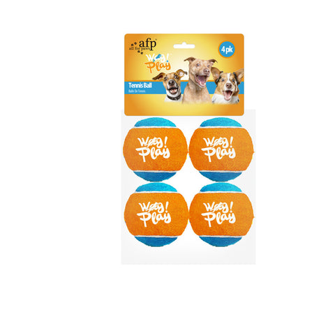 WAG PLAY Blaster Tennis Balls 6.25cm 4 Pack