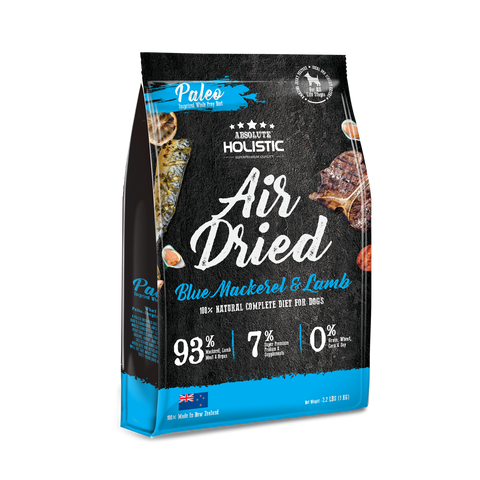 Absolute Holistic Air Dried Dog Food Blue Mackerel & Lamb - 1kg