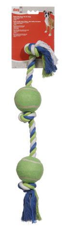 Dogit Tennis Ball Rope Toy with 2 Tennis Balls