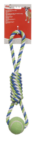 Dogit Tennis Ball Rope Toy spiral