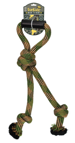 Ruff'n'Tuff Weave Rope Double Tugg with Handle - 52cm 850gm