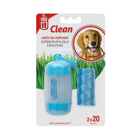 Dogit Waste Dispenser With Bags Blue
