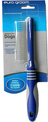 Euro Groom Dog Shedding Comb Medium