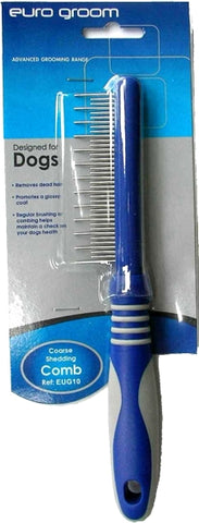 Euro Groom Dog Shedding Comb Coarse Large