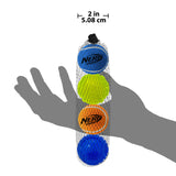 Nerf 4 Ball Pack 5 cm - 2 x Squeak Tennis Balls / 2 x TPR LED Balls