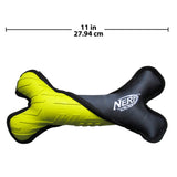 Nerf - Tuff Rubber Nylon Plush Bone - Green/Gray 28cm