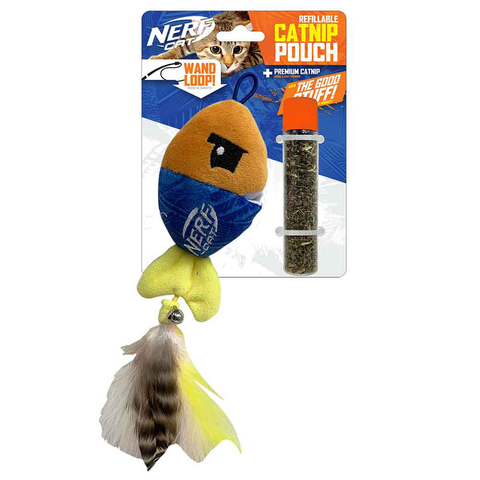 Nerf Cat - UltraPlush Fish  w/Catnip Pouch/Bell  13cm