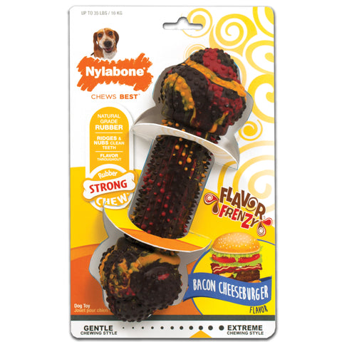Nylabone Flavour Frenzy Rubber Bacon/Cheesburger Wolf