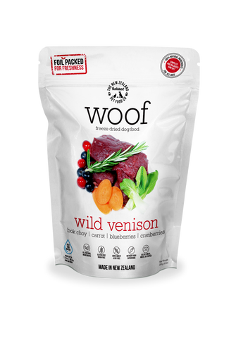 Woof Freeze Dried Dog Food Wild Venison - 280gm