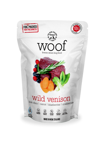 Woof Freeze Dried Dog Food Wild Venison - 1.2kg