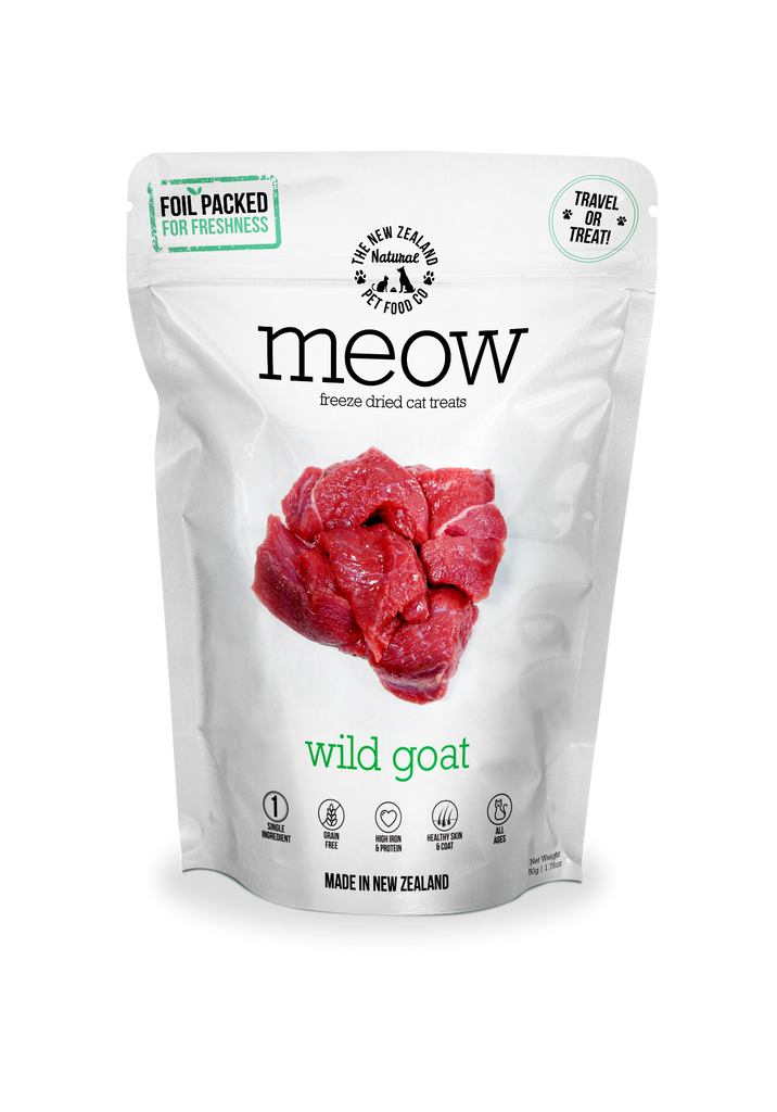 Meow Freeze Dried Cat Food Wild Goat 50gm