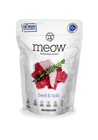 Meow Freeze Dried Cat Food Beef & Hoki - 280gm