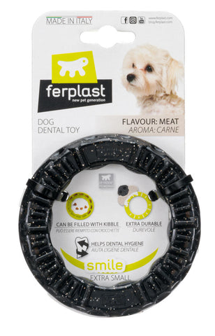 SMILE Dog Dental Ring XSmall Black