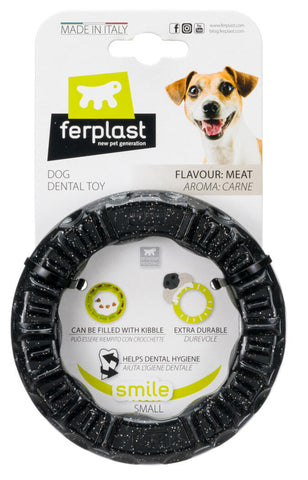 SMILE Dog Dental Ring Small Black