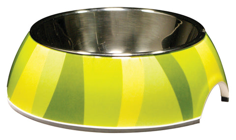 Catit 2 in 1 Style Durable Cat Bowl Green Jungle Stripes 160ml