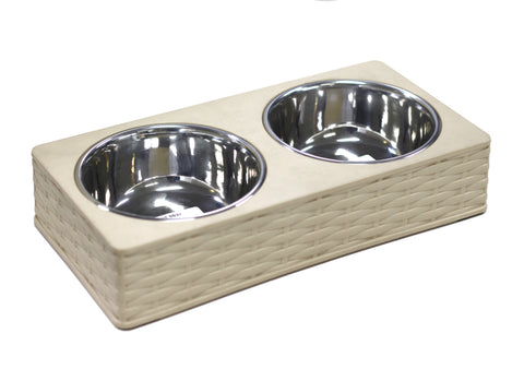 Stainless Steel Bamboo Enclosed Bowl - Twin Beige