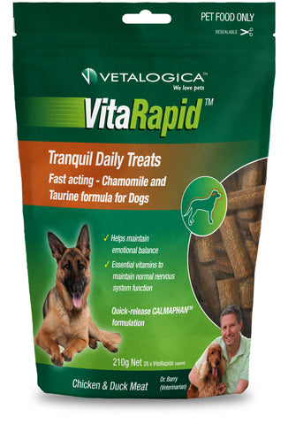 VitaRapid Tranquil Treats for Dogs 210gm
