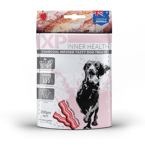 XP Inner Health Charcoal Infused Dog Treats Smokey Bacon - 200gm